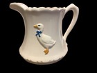 Vintage 1980 s Otagiri Geese Motif Water Pitcher Or Flower Vase