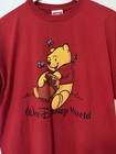Vintage Walt Disney World Winnie The Pooh T Shirt Large Red Mickey Inc Usa Honey
