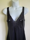 Vintage Lingerie 60s 70ssexy Contessa Black Nylon lace Full Slip Size 34