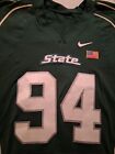 Michigan State Spartans Game Worn Ncaa Football Jersey  94 Taplin Autographed