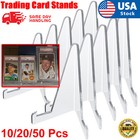 10 20 50 Pcs Clear Acrylic Trading Card Stands Coins Sports Cards Display Holder