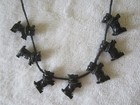 Vtg Cracker Jack Little Orphan Annie W Sandy   Scotty Dog Metal Charms Necklace