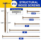  14 X 6 Inch Wood Structural Lag Screws 50pcs Star Drive Decking Wood Screws  Ru