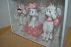New Granville Lane S 3 White Poodle Pink Fashion Girl Dog Holiday Ornament Box