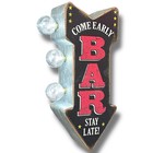 Bar  come Early Stay Late   Vintage Inspired Double-sided Marquee Led Sign Re   