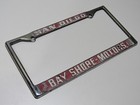 Vintage Bay Shore Motors Ford San Diego Ca Metal License Plate Frame Tag Rare
