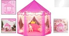 Durable Pink Princess Castle Tent - Hexagon Playhouse With Ambiance Star Lights