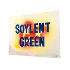 Vintage 1970s Handmade  soylent Green  Movie Theatre Title Lobby Card Sign