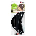 Scunci No-slip Grip Lacey Claw Clip  Dark Brown black  Large  1-count