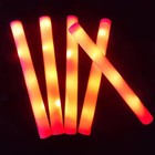 102pcs Light Up Foam Sticks Red Led Wands Batons Dj Flashing Glow Vocal Concert