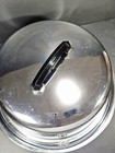 Vintage The Everedy Co  Chrome Domed Locking Lid Covered Cake Carrier Plate Usa