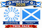 Twin Pack Scotland 5x3ft Flag   10m Bunting World Cup 2026 Speedy Delivery