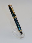 Handmade Rollerball Pen With Stunning Blue Abalone   Makes A Great Gift    116