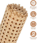 24 X 119 Inch Cane Webbing  Natural Rattan Cane Webbing Roll Open Mesh Woven Can