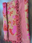Vtg 70   s Pink King Nettle Creek Bedspread Blanket Woven Tassels Boho Read