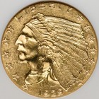 1929  2 5 Ngc Ms61 Cac Gold Indian Head Quarter Eagle Old Fatty Holder