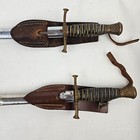 Pair Of German Swords W  Metal Scabbards  Approx  27  Long