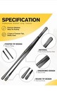 4 Pcs Fine Long Tweezer Tongs Professional Black  12   And 10   Stainless Steel