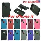 For Iphone 8 7 Plus Shockproof Defender Case Cover With Belt Clip