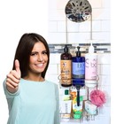 Extra-long Adjustable Over-the-showerhead Shower Caddy     Rustproof Stainless    