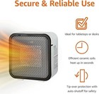 Amazon Basics Ceramic Space Heater  Mini Heater   500 W  Portable New