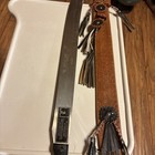 Vintage Montero Honduras Machete W  Leather Sheath   Decorative Tassels