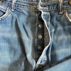 Levi s 501 Mens Button Fly Distressed Jeans Blue W40 L34 Bucksaw Logger Buttons