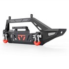 Front Bumper For 07-26 Jeep Wrangler Gladiator Jk Jl Jt W winch Plate Led Lights