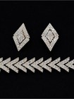 Vintage Sarah Coventry Rhinestone Bracelet   Clip-on Earrings Set