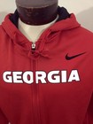 Nike Men s Therma-fit L Red White Full Zip Hoodie Georgia Bulldogs