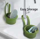 1pc Press Type Drain Basket Kitchen Sink Food Strainer Organizer - New