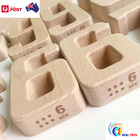 Large Wooden Numbers Puzzle Blocks Math Early Montessori Toy Play Toddler 32 Pcs