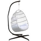 Hanging Hammock C-stand For Chair Porch Swing Weather Resistant 360 Degree Steel