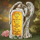 Solar Crying Angel Memorial Garden Stone Statue Grave Cemetery Beloved Departed