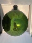 Antique 19th Century Large Green Mercury Glass Witches Ball  - 12    Tall
