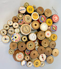 Vintage Wooden Spools Sewing Thread Lot Of 51 Coats Clarks Manila Summit Geneva