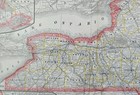 Vintage 1883 New York Map 21 x13    Old Antique Original Rochester Albany Ny