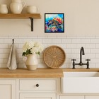 Loggerhead Sea Turtle Framed Metal Wall Art For Home Or Office Decor