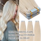 60pcs-150g Thick Tape In Remy Human Hair Extensions Full Head Skin Weft Balayage
