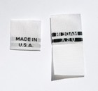 100 Pcs White Woven Sewing Folded Clothing Care Label Tags - Made In U s a 