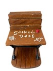 Vintage School Daze Enesco Cast Iron Wood Teacher Vintage 1975 Pair