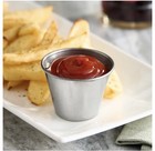 Choice 2 5 Oz  Smooth Stainless Steel Round Sauce Cup - 12 pack