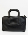 Coach Vintage Black Glove Leather Women Handbag Top Handle Made New York City 80