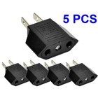 5 Pcs Eu Euro Europe To Us Usa Power Jack Wall Plug Converter Travel Adapter Us