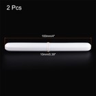 2pcs Magnetic Stir Bar Rod 100mm X 10mm With Ring Shape Ptfe Coating White