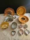 Lot Of 12 Vintage Copper Fish And Fruit Jello  Molds Wall   Excellent Condition
