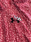 Under Armour Ua Rival Fleece Logo Hoodie Pink Animal Print Sz  Youth Small Loose