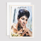 Aretha Franklin Watercolor Art Greeting Card  Queen Of Soul  Blank Inside  a 