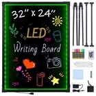 Led Message Writing Board  32 x24  Illuminated Erasable Lighted Chalkboard