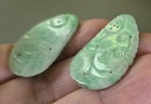 Old  Vintage Antique Chinese Carved Jade Jadeite Pendants Earrings 6 1g